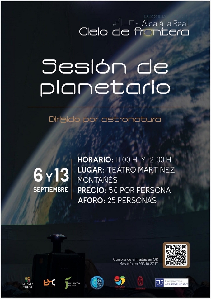 Sesión de planetario con un astronauta