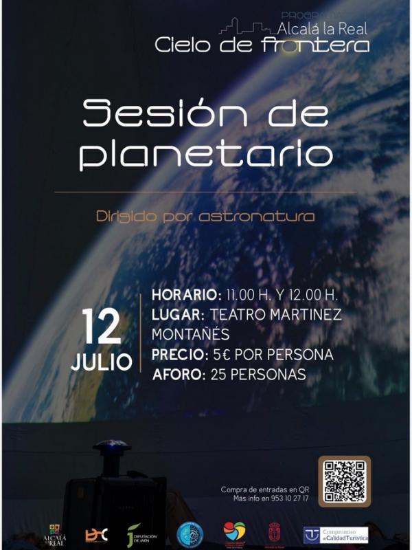 Sesión de planetario con un astronauta