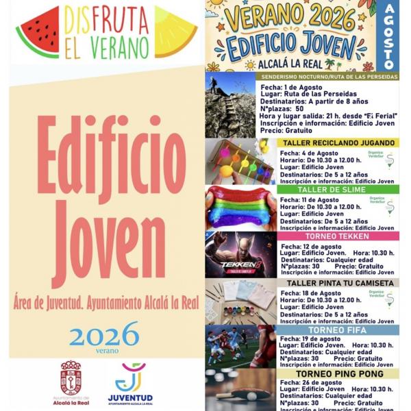 Verano 2026 en el Edificio Joven